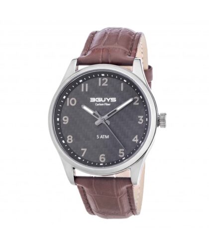 3GUYS Brown Leather Strap
