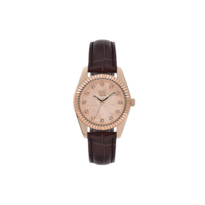 VISETTI CITYLINK-L Brown Leather Strap