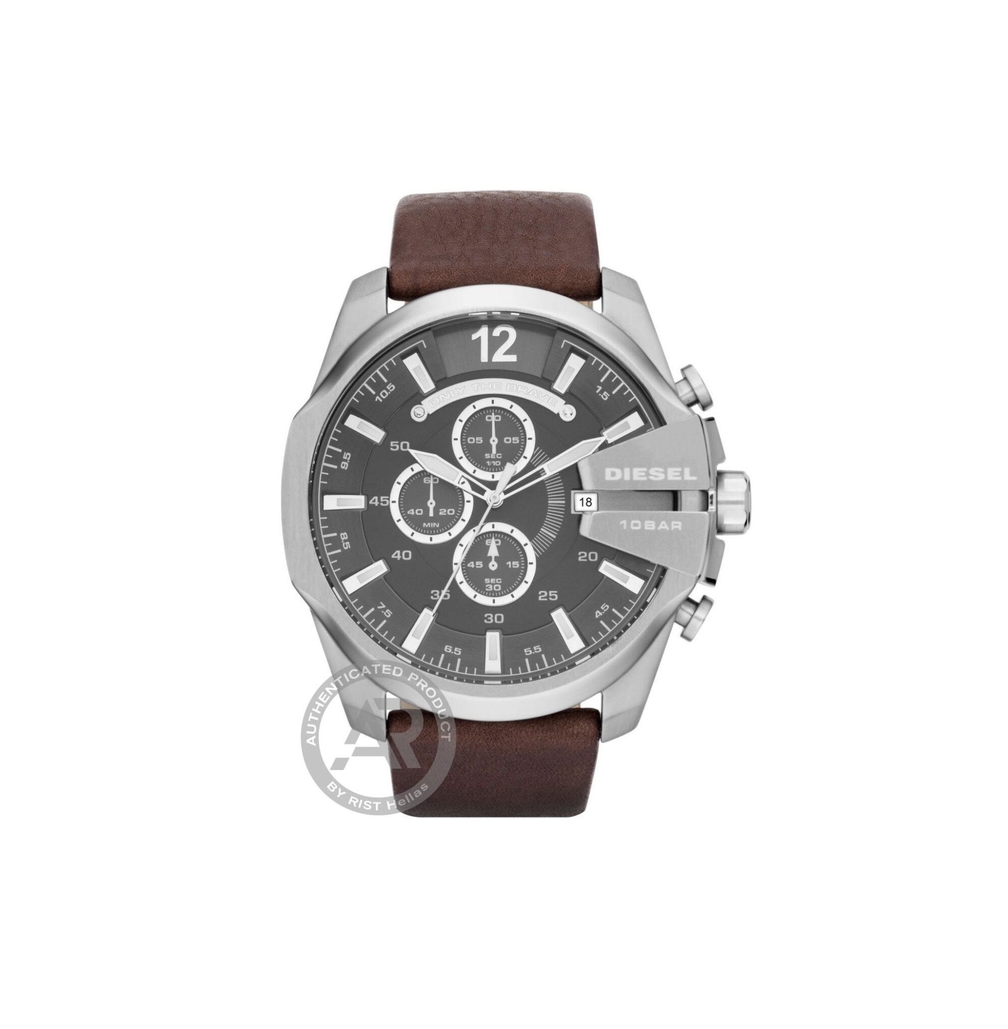 DIESEL Mega Chief Brown Leather Strap Chronograph