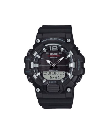 CASIO Collection Black Stainless Rubber Strap