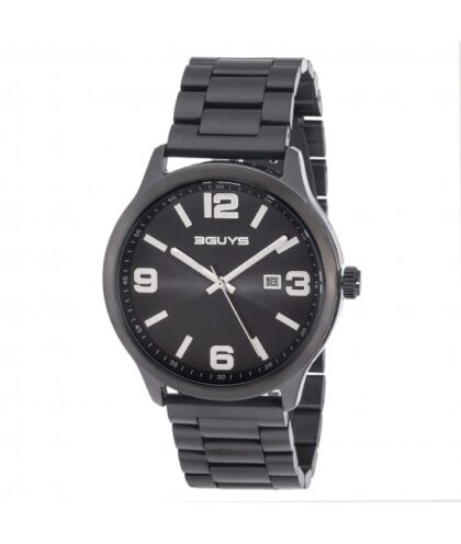 3GUYS Black Stainless Steel Bracelet