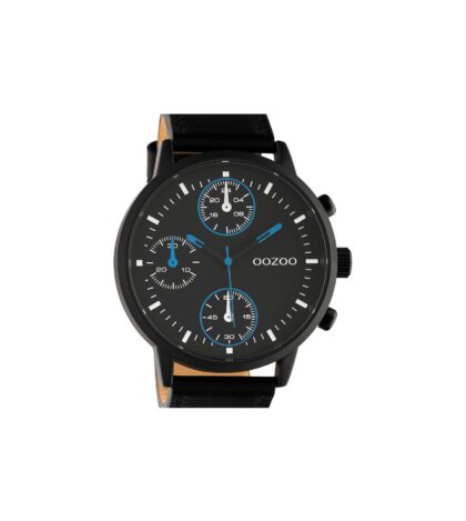 OOZOO Timepieces Black Leather Strap