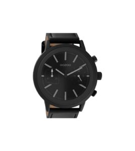 OOZOO Timepieces Black Leather Strap