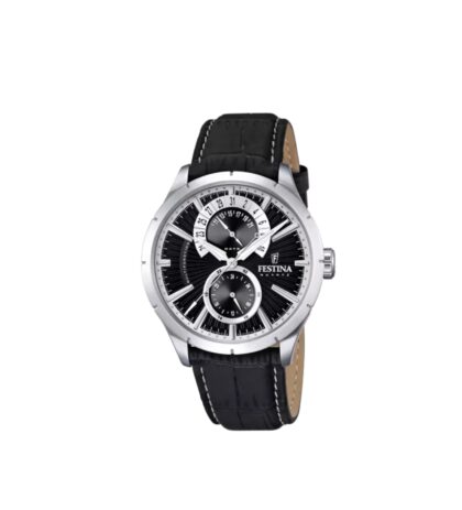 FESTINA RETRO Black Leather Bracelet