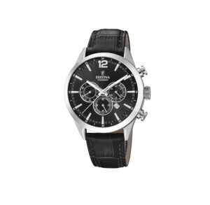 FESTINA Black Leather Bracelet