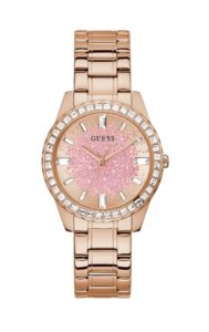 GUESS Glitter Burst Crystals Rose Gold Stainless Steel Bracelet