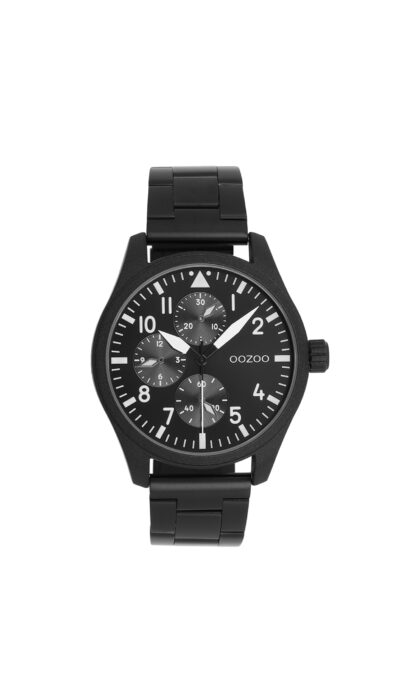 OOZOO Timepieces Black Metallic Bracelet