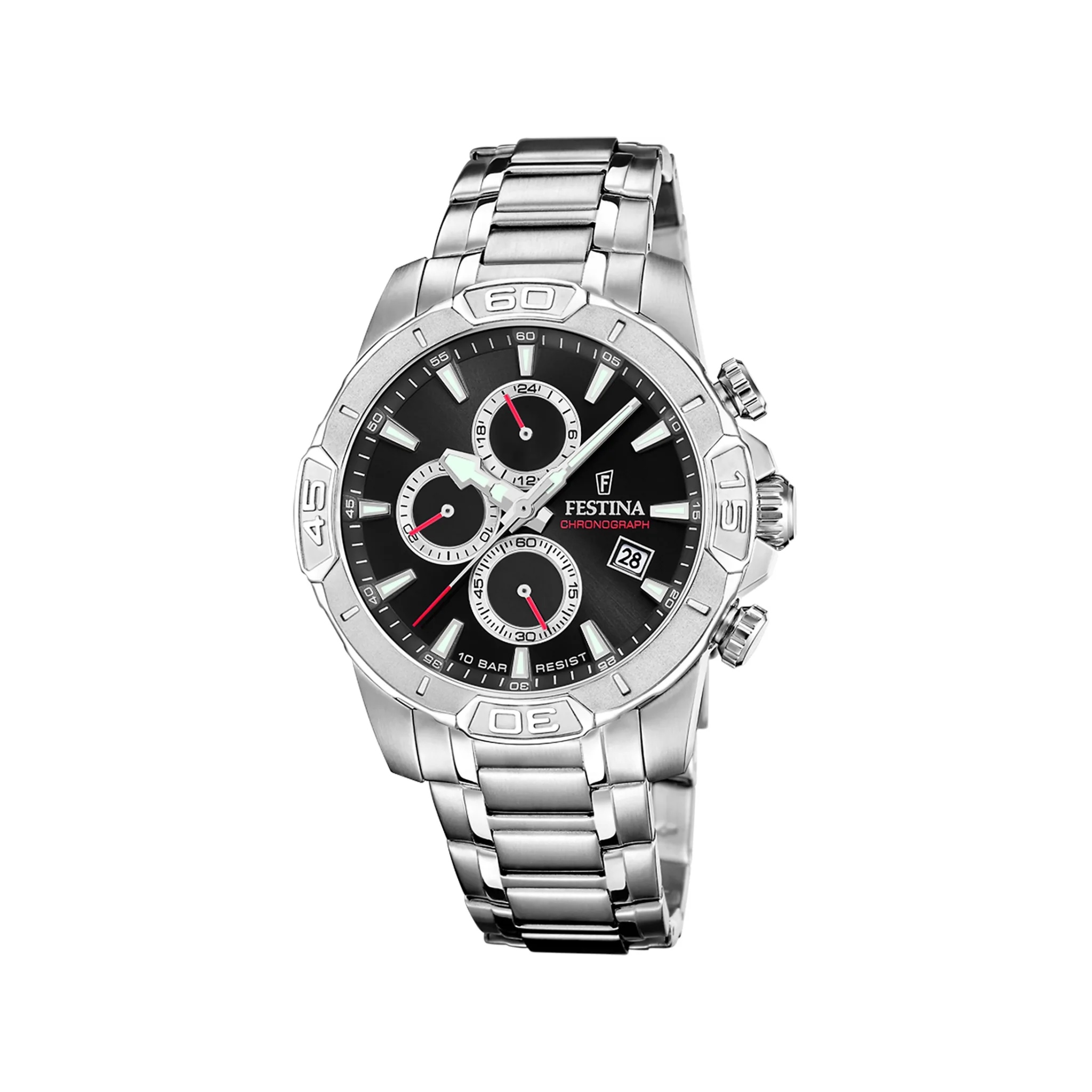 FESTINA Chronograph Silver Stainless Steel Bracelet