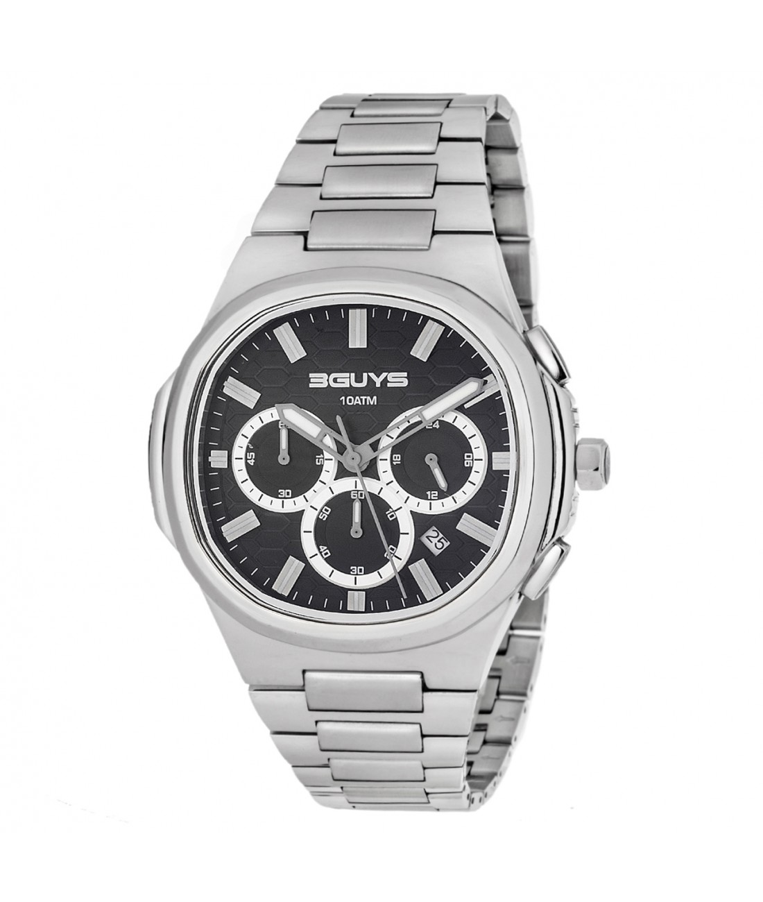 3GUYS Silver Stainless Steel Bracelet