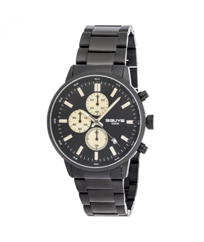 3GUYS Black Stainless Steel Bracelet
