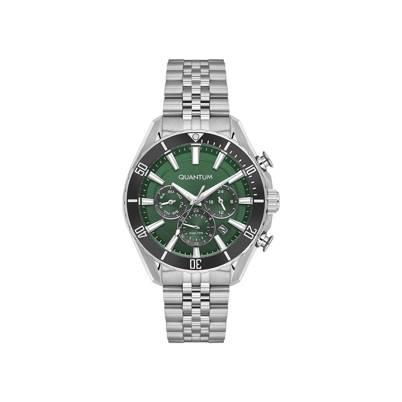 QUANTUM POWERTECH Silver Stainless Steel Bracelet