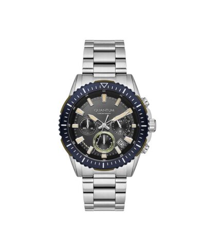 QUANTUM POWERTECH Silver Stainless Steel Bracelet