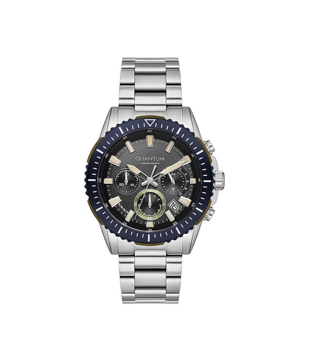 QUANTUM POWERTECH Silver Stainless Steel Bracelet